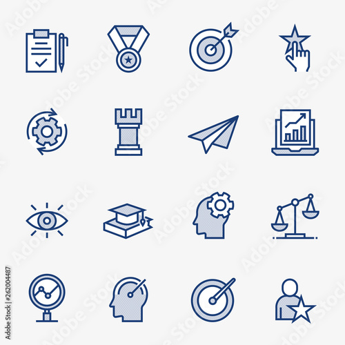Best Practice Colored Outline Icons. Pixel Perfect