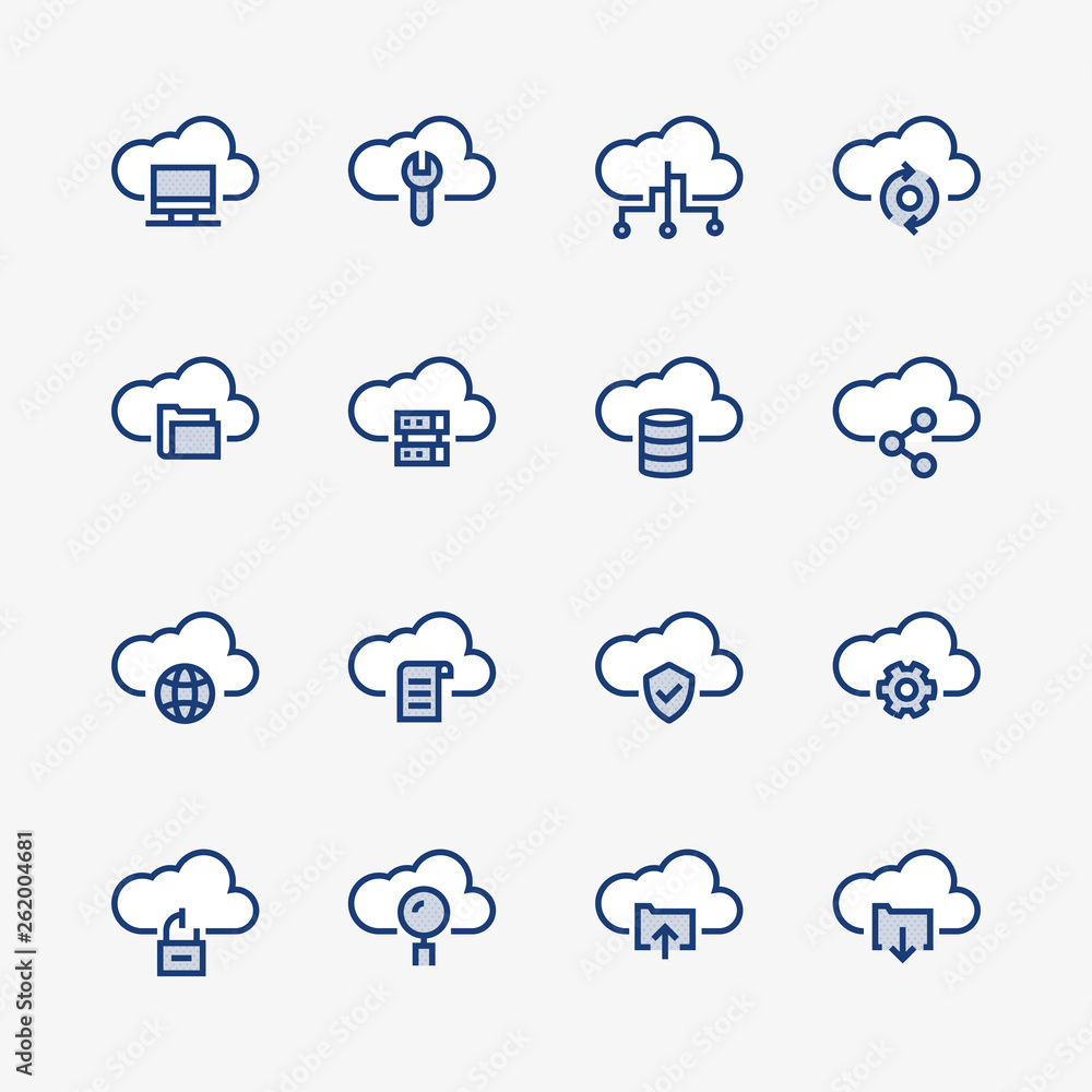 Cloud Technology Icon Concept Cloud Technology Icon Concept