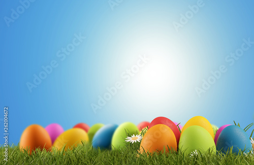 Easter eggs 3d-illustration