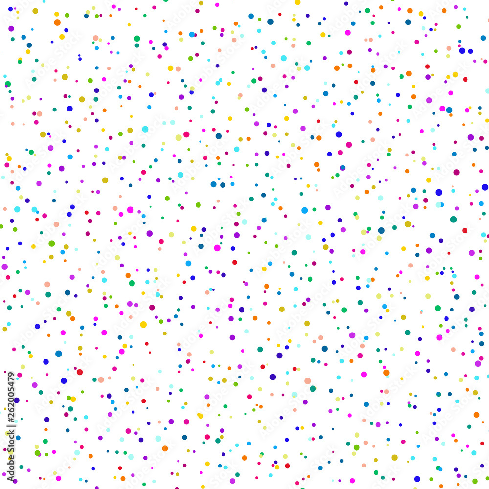 Multicolored confetti on a white background