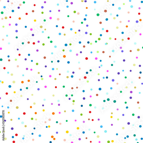 Multicolored confetti on a white background