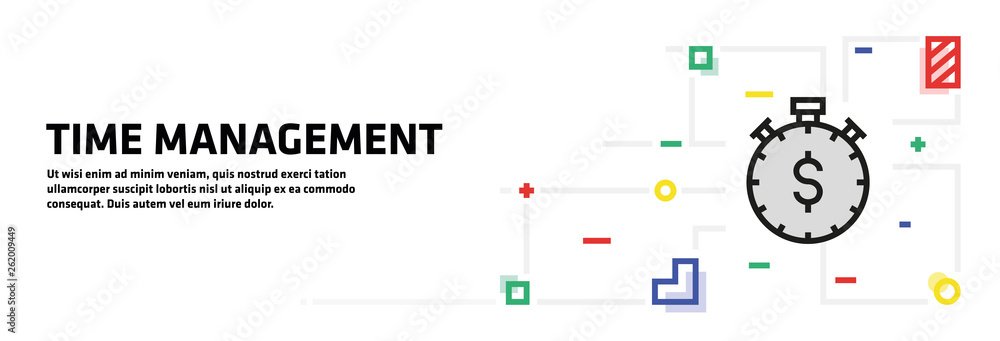 Time Management Banner Concept Time Management Banner Concept