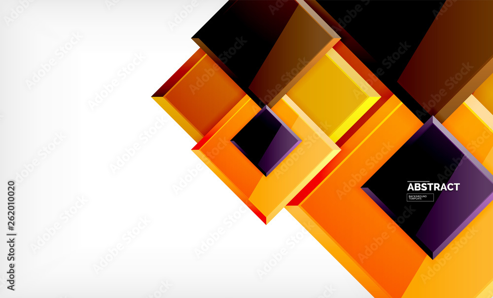 Square geometrical background Square geometrical background