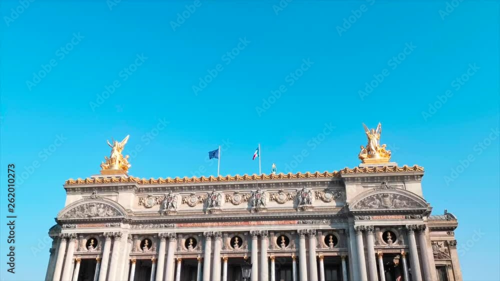 PARIS, FRANCE - APRIL 14, 2019: French flag and EU Community Flag PARIS, FRANCE - APRIL 14, 2019: French flag and EU Community Flag