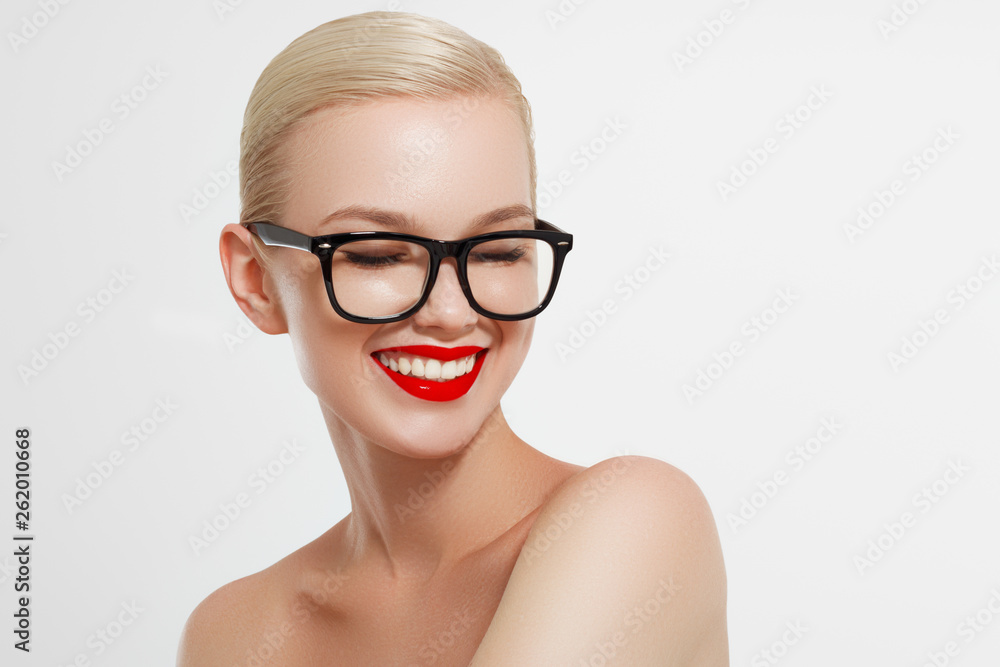 Young woman posing over yellow background. Emotional female portrait. Hipster girl. Young woman posing over yellow background. Emotional female portrait. Hipster girl.