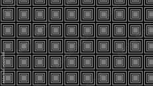 Black and Grey Concentric Squares Pattern Background