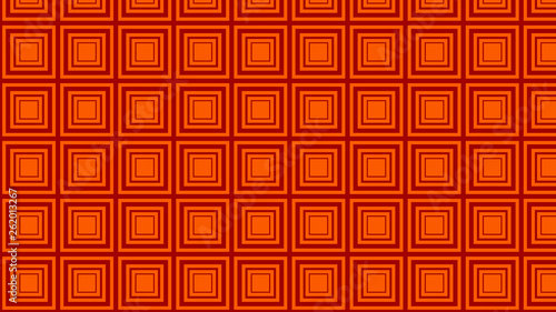 Dark Orange Seamless Concentric Squares Pattern Vector Image