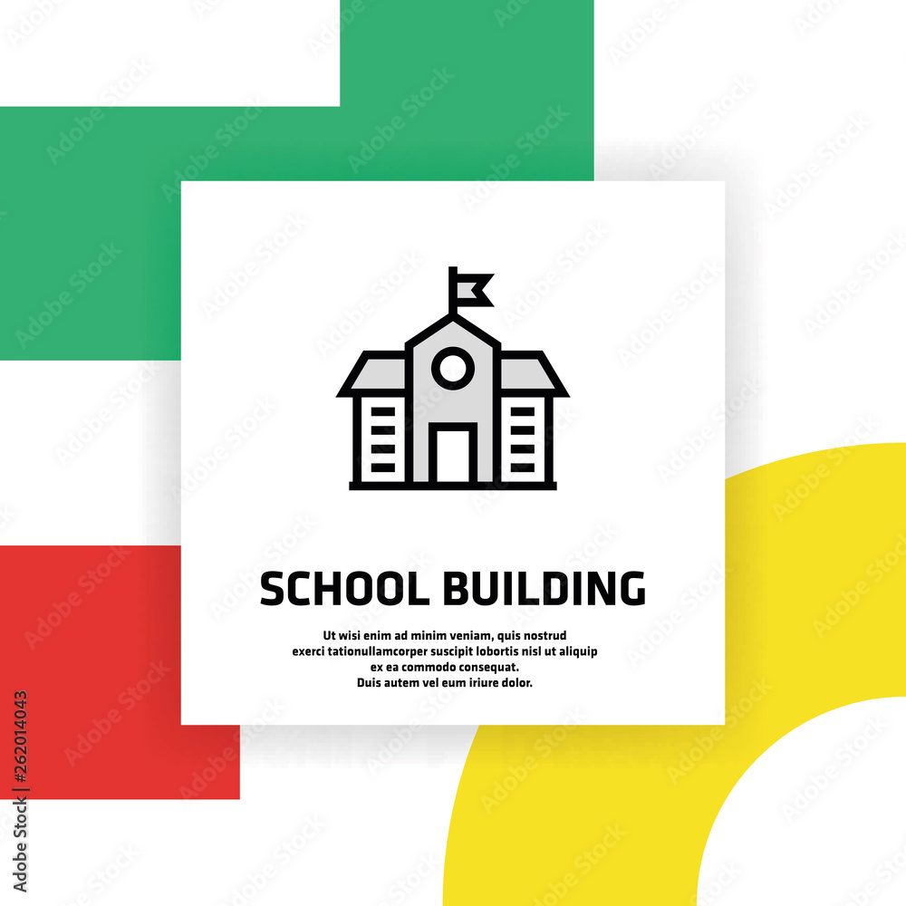 School Building Icon Concept School Building Icon Concept