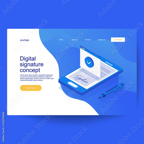 Digital smart contract isometric composition