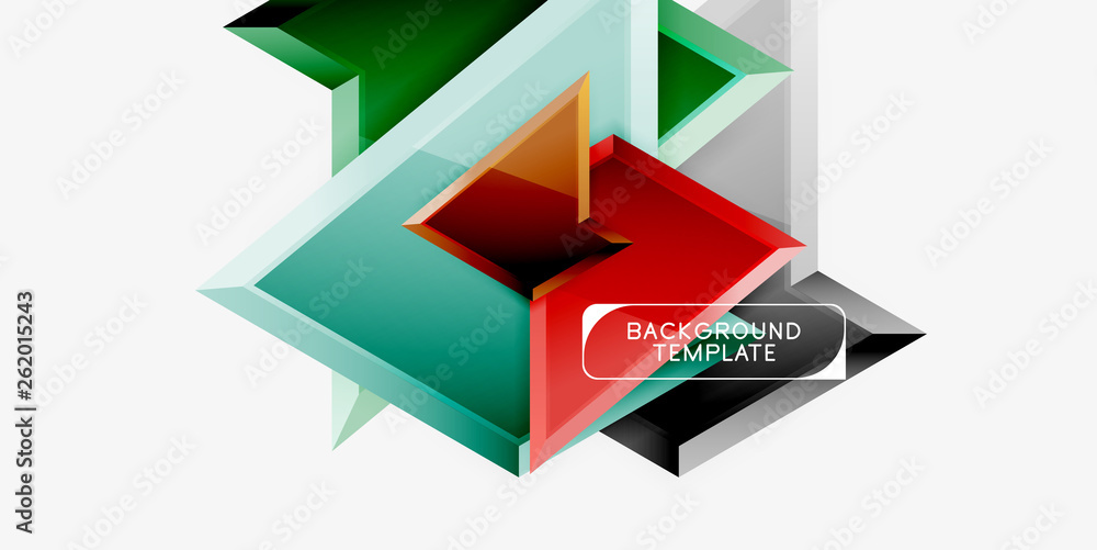 Minimal geometrical triangles with 3d effect abstract background template Minimal geometrical triangles with 3d effect abstract background template