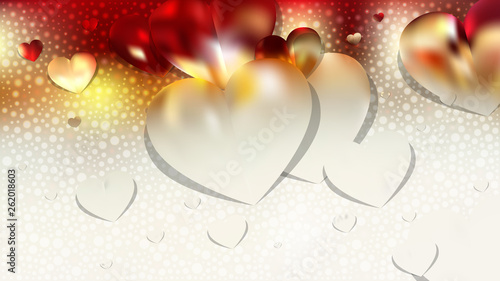 Red and White Valentine Background Illustrator