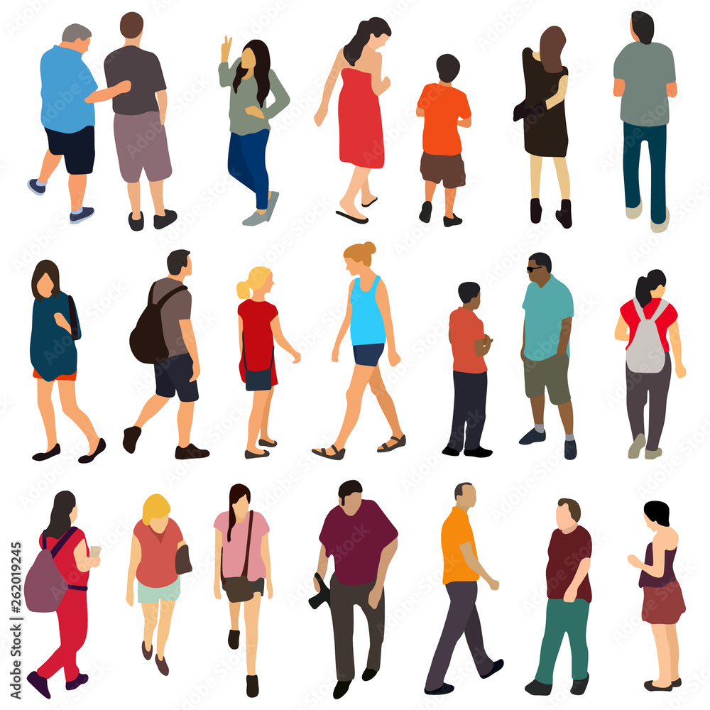 Fototapeta premium Street people vector set