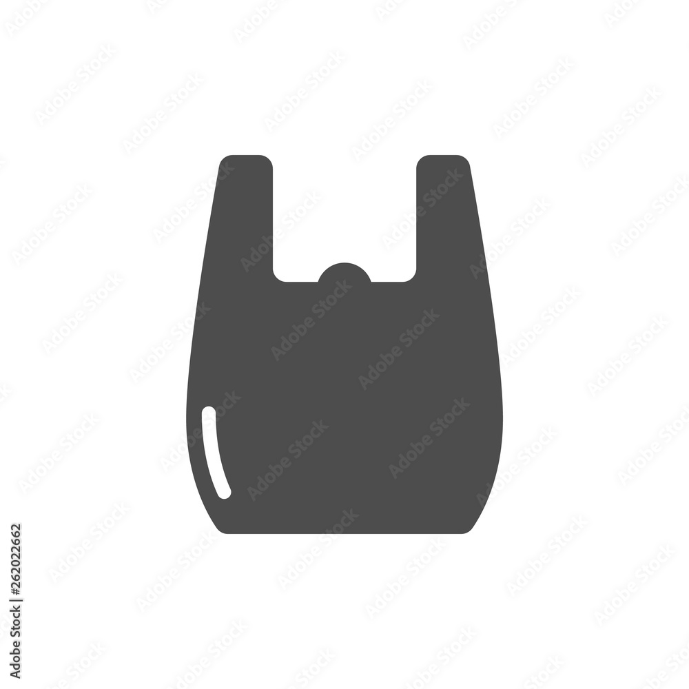 plastic bag with highlight silhouette black vector icon. isolated on white background. plastic pollution problem plastic bag with highlight silhouette black vector icon. isolated on white background. plastic pollution problem