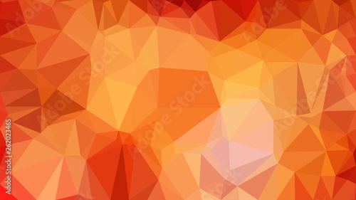 Orange Polygon Triangle Background Vector Image