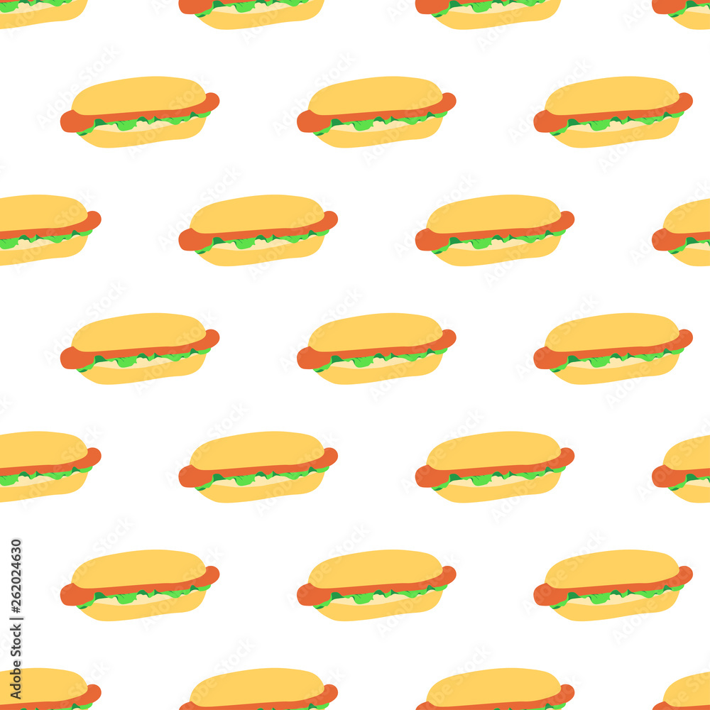 Seamless pattern with hot dogs Seamless pattern with hot dogs
