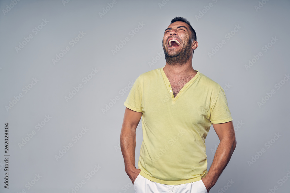 Happy laughing hispanic man Happy laughing hispanic man