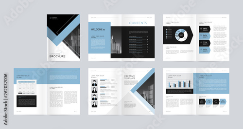 template layout design with cover page for company profile ,annual report , brochures, flyers,  magazine, book . and vector a4 size for editable.  photo