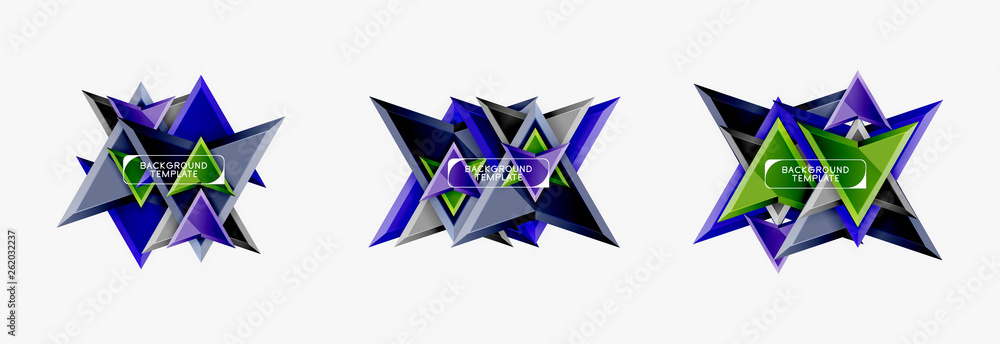 Arrows and triangles geometric design template for banner, background or logo Arrows and triangles geometric design template for banner, background or logo