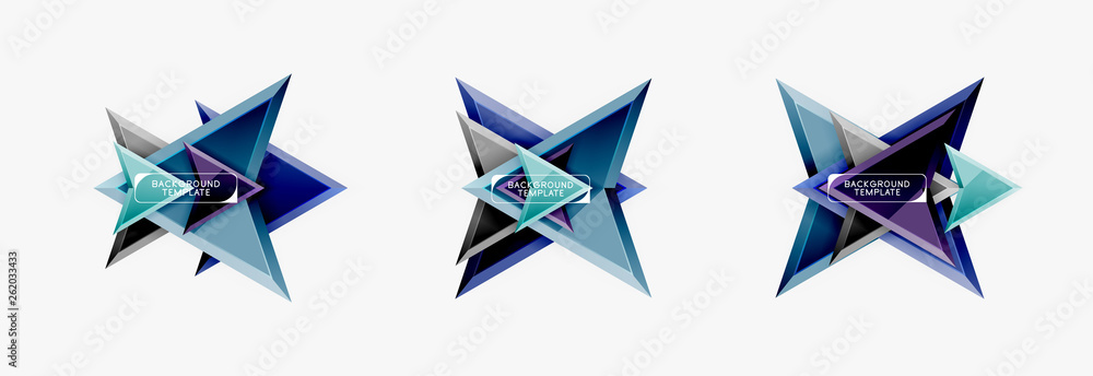Arrows and triangles geometric design template for banner, background or logo Arrows and triangles geometric design template for banner, background or logo