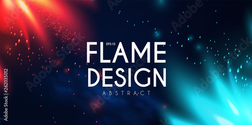Color Power Abstract Background. Fire and Light. Textured Space.