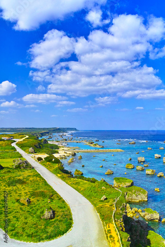 宮古島。東平安名崎灯台から見た風景