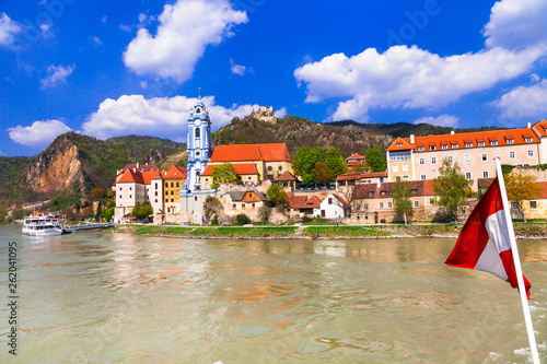 Photography Landmarks of Austia, travel over Danaube river - Durnstein town.