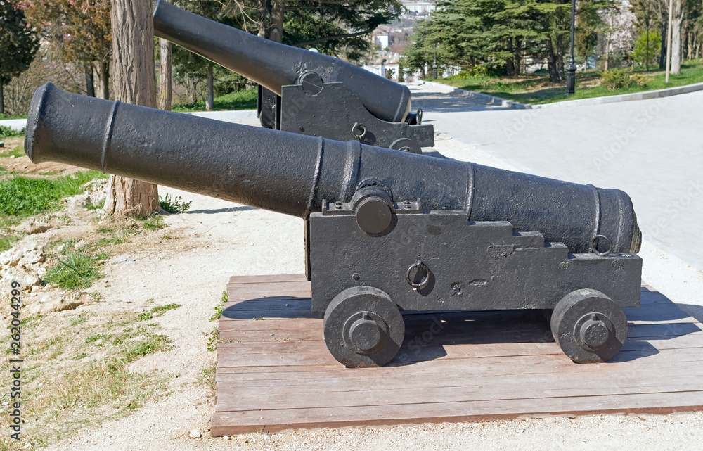 Old ship cannon