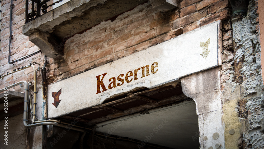 Schild 383 - Kaserne