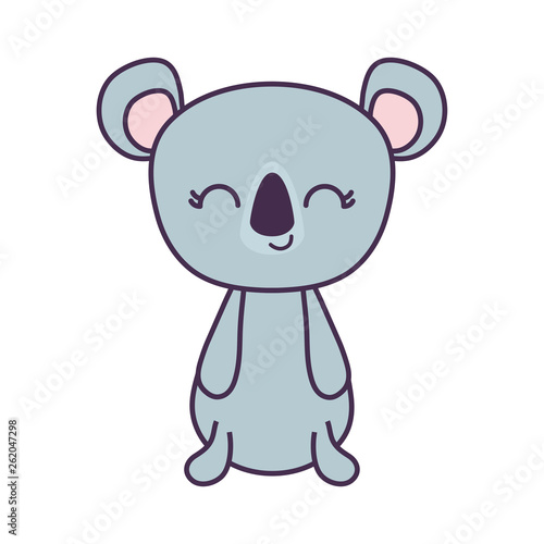 cute koala animal isolated icon © djvstock