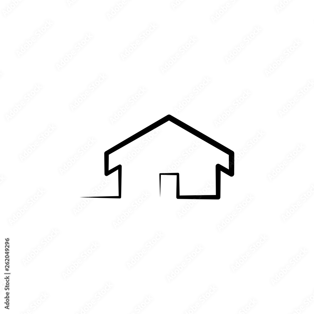 black line house logo icon home vector design black line house logo icon home vector design
