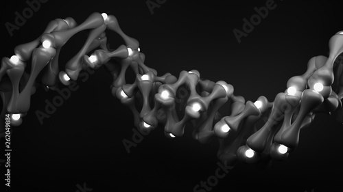 Futuristic network shape 3D...