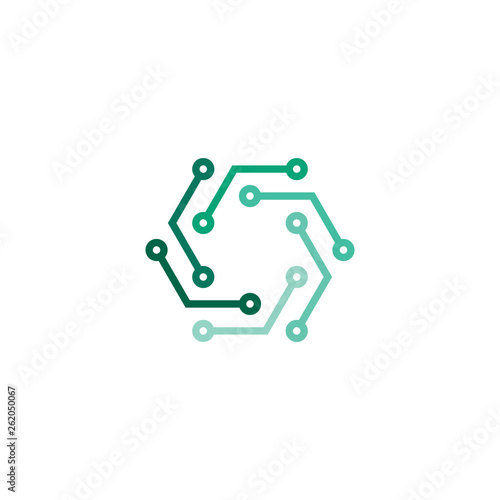 electronics technology logo vector icon abstract symbol