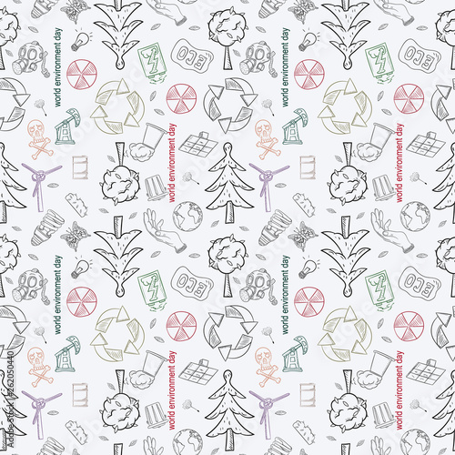contour seamless pattern illustration_5_for the design of various objects of human life, theme for world environment day