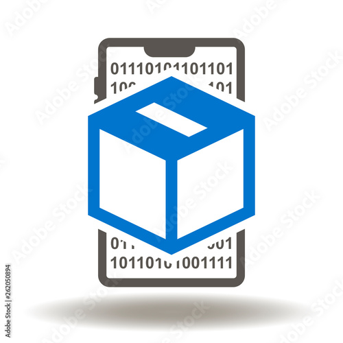 Voting Box Smartphone Icon Vector. Mobile Online Election App Website Logo. Vote Ballot Illustration.