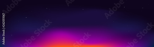 Night sky background . Cosmic sunset . 