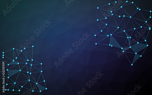 Blue science technology background . 