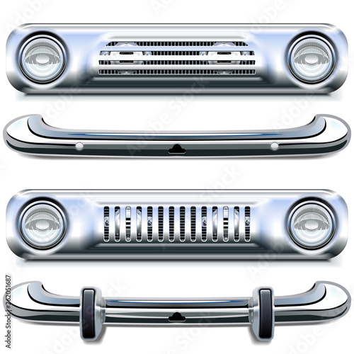 Vector Retro Chrome Bumpers