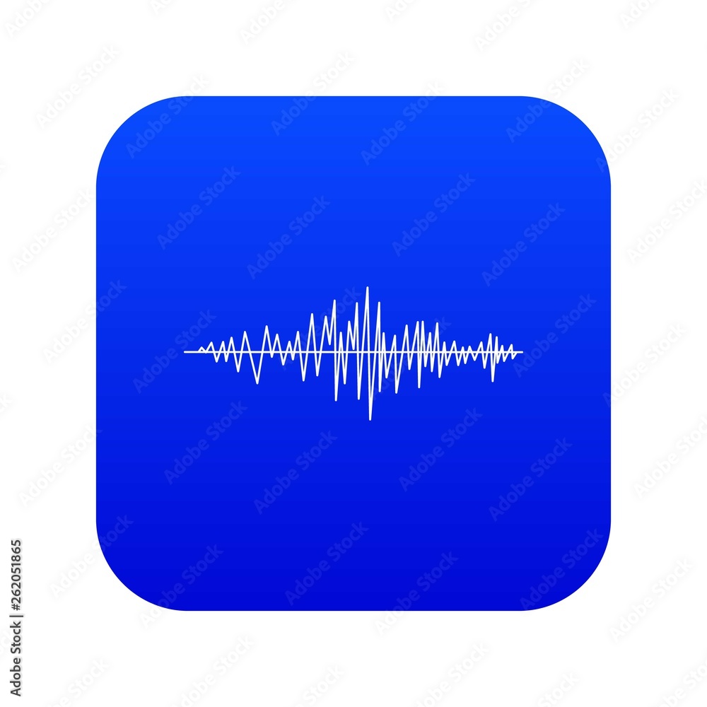 Sound wave icon digital blue for any design isolated on white vector illustration Sound wave icon digital blue for any design isolated on white vector illustration