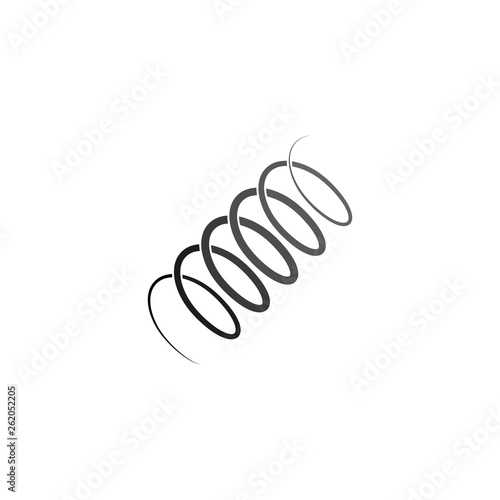 metal spring coil logo icon vector symbol element