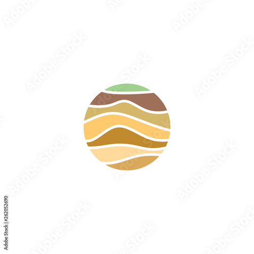 soil layers geology logo icon vector element