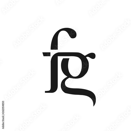 creative initial letter fg logo vector concept element photo