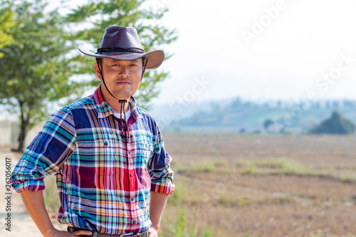 Man portrait on farmland. © adekub