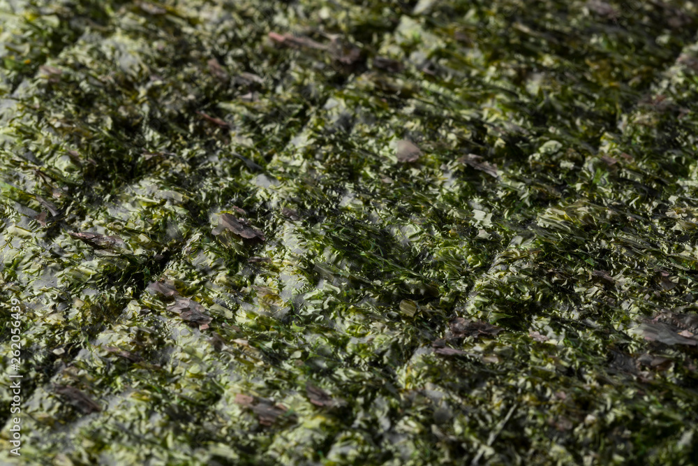 Sheet of dried green nori Sheet of dried green nori