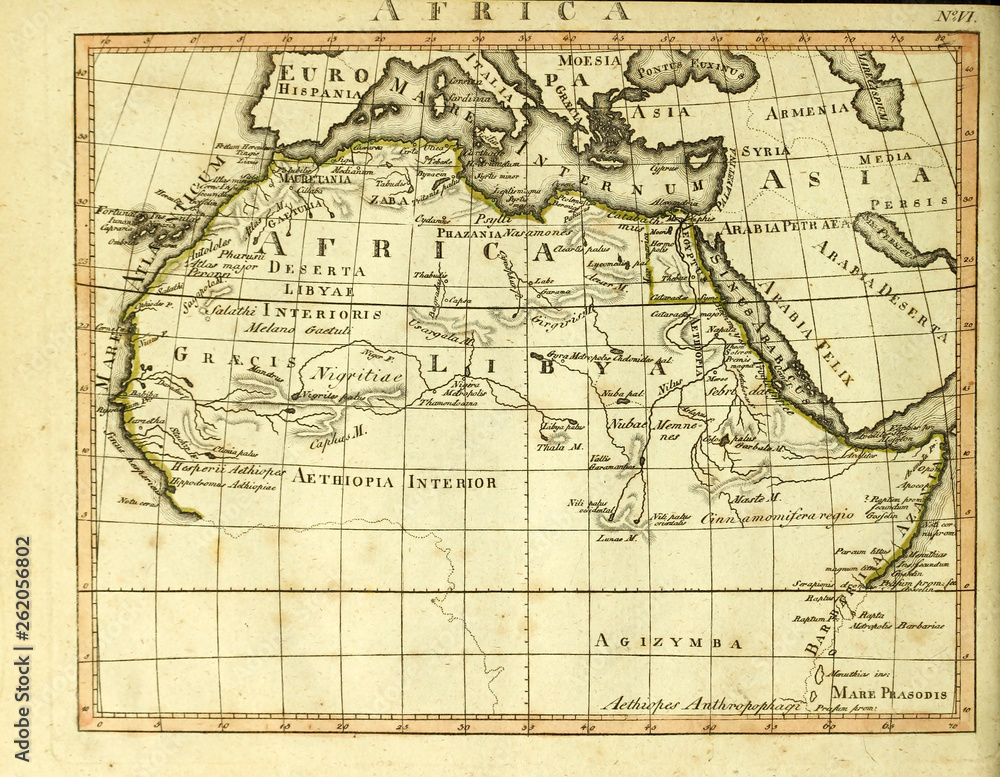 Old and retro map. Engraving image