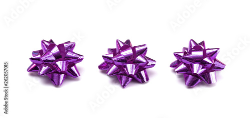 Gift Bows in a Row on a White Background © pamela_d_mcadams