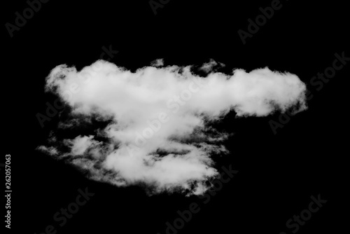 White cloud isolated n black backgrou