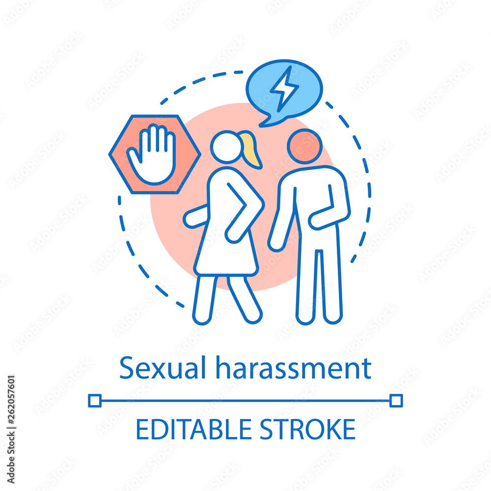 Sexual harassment concept icon Sexual harassment concept icon