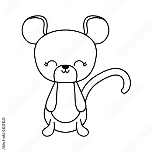 cute mouse animal isolated icon