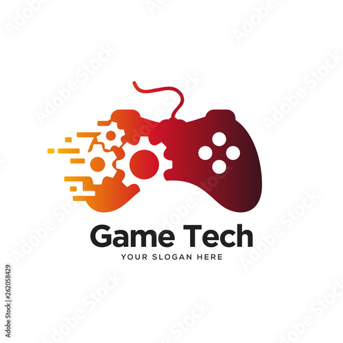 gamepad tech logo designs concept, joystick logo designs symbol