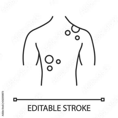 Skin cancer linear icon